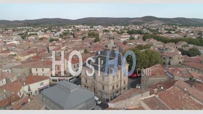 The City Center Of Frontignan, Filmed By Drone In Winter