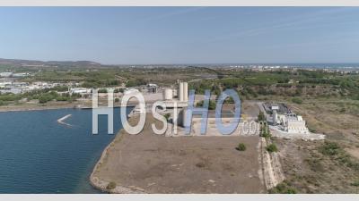 A Factory In Frontignan, Filmed By Drone In Summer