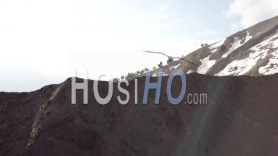 Ibex On Ridge Of Varan View By Drone