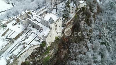 Castle Of Miolans View By Drone