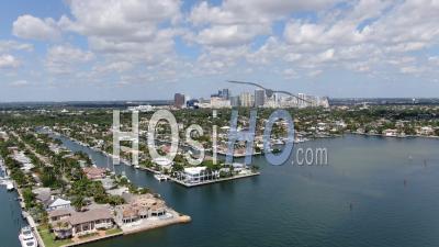 Covid-19 Aerial Footage Of Deserted Fort Lauderdale Port - Port Of Everglades. - Video Drone Footage