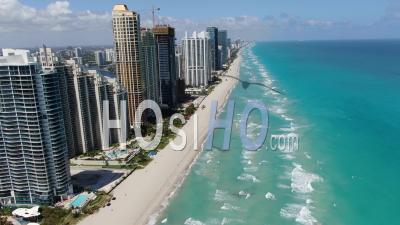 Covid-19 Aerial Footage Of Sunny Isles - Miami, Florida - Video Drone Footage