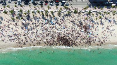 Covid-19 Aerial Footage Of Fort Lauderdale Beach Spring Break - Video Drone Footage