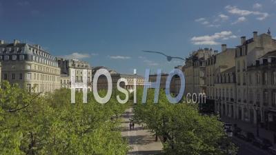 Aerial View Of Bordeaux City, Unesco, The Golden Triangle, Place De La Comedie, Grand Theater - Video Drone Footage