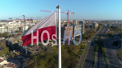 Coronavirus Lockdown In Warsaw - Video Drone Footage