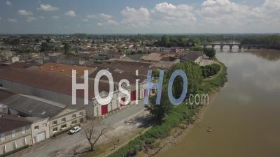 Libourne, Quai Du Priourat, Marchands De Vins, Entrepôts -Video Par Drone