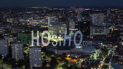 Aerial View Shot Of Birmingham Uk - Video Drone Footage