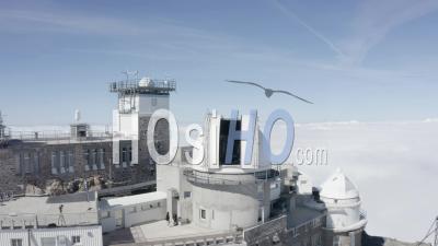 Discovering Pic Du Midi Above Cloud Sea From Close Up To Large Viewed By Drone