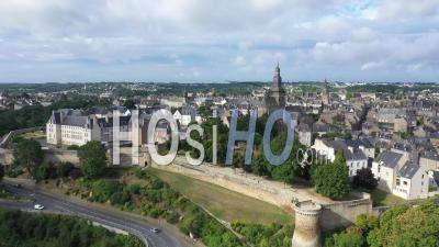 Aerial View Of Dinan - Video Drone Footage