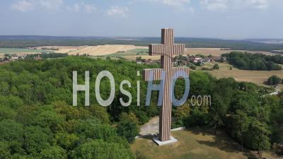  Aerial View Of Colombey-Les-Deux-Eglises - Video Drone Footage