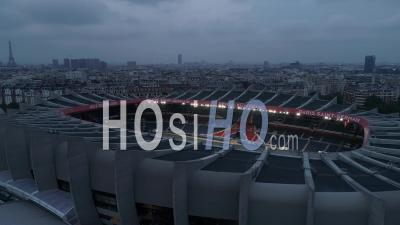 Parc Des Princes Stadium In Paris – Video Drone Footage 