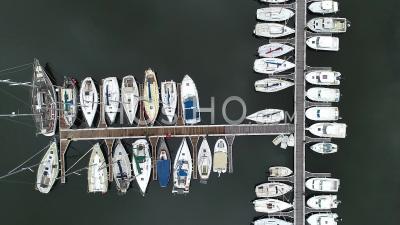 Douardenez Sailing Port Top Shot - Video Drone Footage