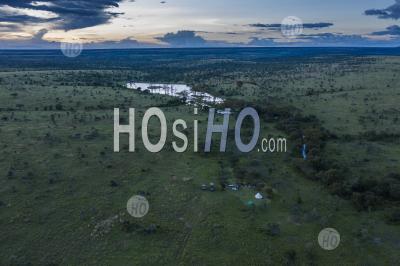 Camping At El Karama Eco Lodge, Comté De Laikipia, Kenya - Photographie Aérienne