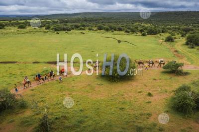 Safari à Dos De Chameau Au Ranch De Sosian, Comté De Laikipia, Kenya - Photographie Aérienne