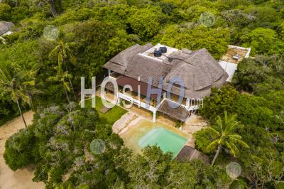 Luxury Holiday Villa In The Rainforest On The Coast Of Kenya, A Perfect Summer Vacation Accommodation, Watamu, Kenya - Aerial Photography
