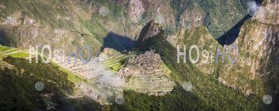 Ruines Incas Du Machu Picchu Vu De Sun Gate (inti Punku Ou Intipuncu), Région De Cuzco, Pérou, Amérique Du Sud