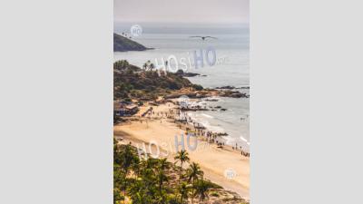 View Of Vagator Beach From Chapora Fort, Goa, India