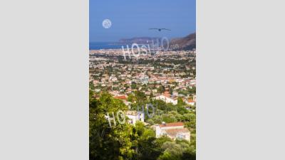 Cityscape Of Palermo (palermu) Seen From Monreale, Sicily, Italy, Europe