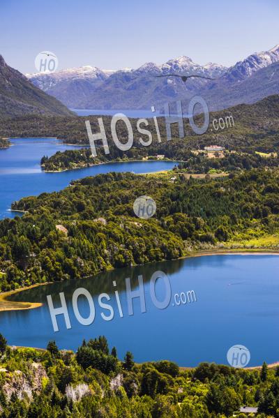 Llao Llao Hotel And Andes Mountains Seen From Cerro Campanario (campanario Hill), San Carlos De Bariloche, Patagonia, Argentina