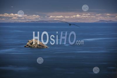 Vue Depuis Isla Del Sol (île Du Soleil), Le Lac Titicaca, Bolivie