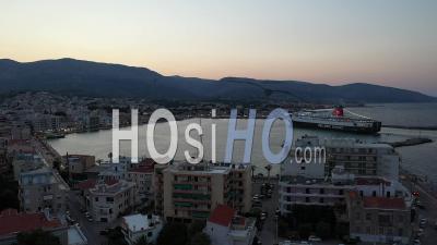 Île De Chios, Port De Chios, Grèce - Vidéo Drone