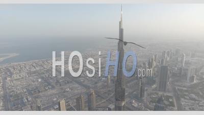 Burj Khalifa, Tallest Tower In The World - Video Drone Footage