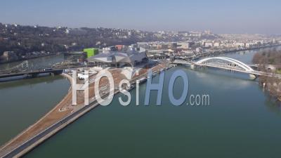 Museum Of The Confluences, A New Modern Waterfront Museum In Lyon, France - Video Drone Footage