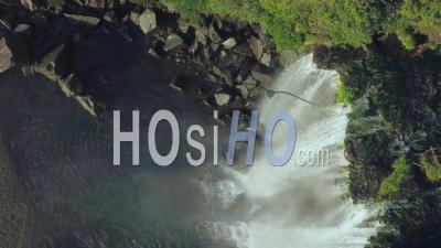 Jeongbang Waterfall, Seogwipo City On Jeju Island, South Korea - Video Drone Footage
