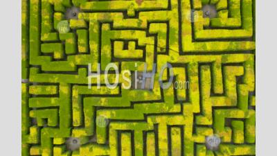  Aerial View Of Maze At Traquair House In The Scottish Borders, The Oldest Inhabited House In Scotland. The House Is Preparing To Reopen To The Public On Friday. Access To The Maze Will Be Limited To One Household At A Time. - Aerial Photography