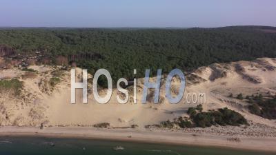 Aerial View Dune Du Pilat, Arcachon Basin, France - Video Drone Footage