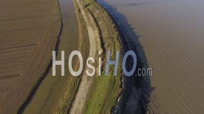 Passage Du Gois à Marée Haute Côté Bellevue Vidéo Drone