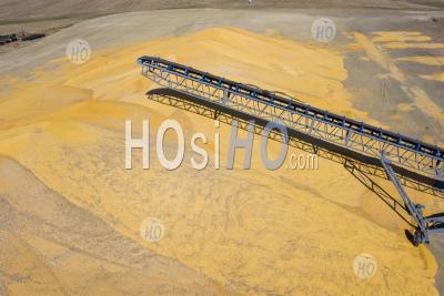 Harvested Corn - Aerial Photography