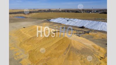 Harvested Corn - Aerial Photography