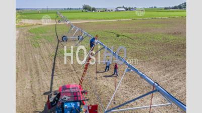 Installation D'irrigation à Pivot Central - Photographie Aérienne