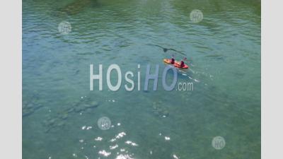 Kayakers On Lake Huron - Aerial Photography