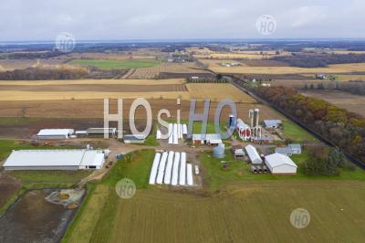 Wisconsin Dairy Farm - Aerial Photography