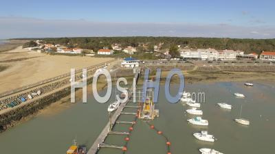 Port Of Jard On Sea - Video Drone Footage