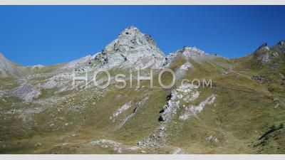The Bric Bouchet In The Queyras Massif, Hautes-Alpes, France, Viewed From Drone