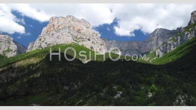 Cirque D'archiane In The Vercors Massif, Drome, France, Viewed From Drone