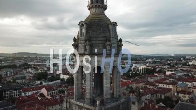 The Bell Of Cathedral Notre Dame De L Annonciation - Video Drone Footage