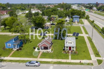 Tiny Houses For The Homeless - Aerial Photography