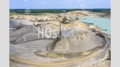Sand And Gravel Mining - Aerial Photography
