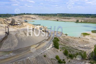 Sand And Gravel Mining - Aerial Photography