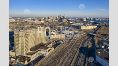 Michigan Central Railroad Station - Aerial Photography
