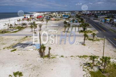 Destruction D'ouragan Sur Florida Panhandle - Photographie Aérienne