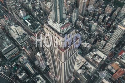 Vue Aérienne à Couper Le Souffle De L'empire State Building à Manhattan, New York City Hq - Photographie Aérienne