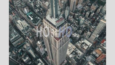 Breathtaking Overhead Aerial View Of Empire State Building In Manhattan, New York City Hq - Aerial Photography