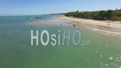 Fishermen's Beach - Video Drone Footage In Trancoso, Brazil