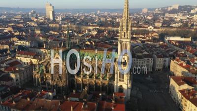 Basilica Saint-Epvre - Old Town Nancy - Video Drone Footage