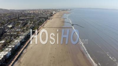 Portobello Beach, Ecosse, Royaume-Uni - Vidéo Aérienne Par Drone